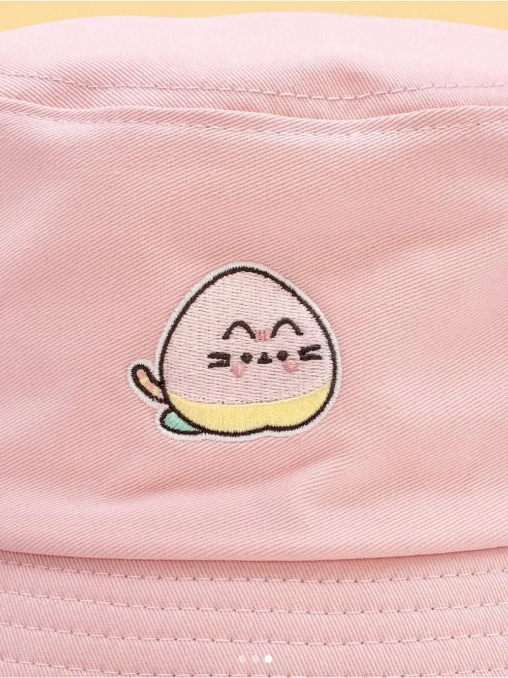 ✨NWOT✨ Pusheen Pink Embroidered Peach Bucket Hat